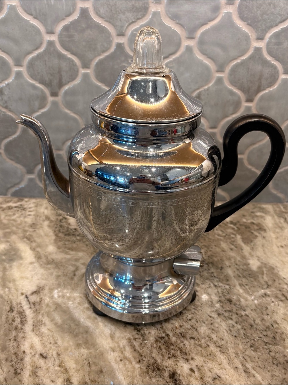 Vintage Farberware Electric Percolator Coffee Pot Model 206 Stainless Steel